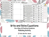 Matching - Write (Translate) & Solve One-Step Equations