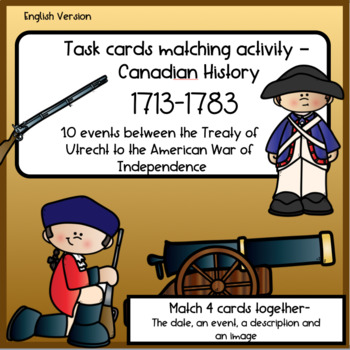 Preview of Matching activity- Canadian History 1713-1783 - English Version