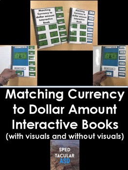 Preview of Matching currency to dollar amount interactive books!