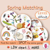 Matching game SPRING, a fun print and go Spot it/Dobble type game