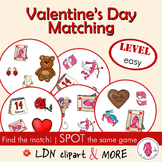 Matching game VALENTINE'S DAY, a fun print and go Spot it/