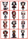 Matching game - memory - creepy dolls