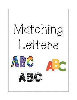 Preview of Matching identical or non-identical letters & Letter recognition activity