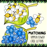 Matching letters of alphabet with bee and flowers | Spring theme