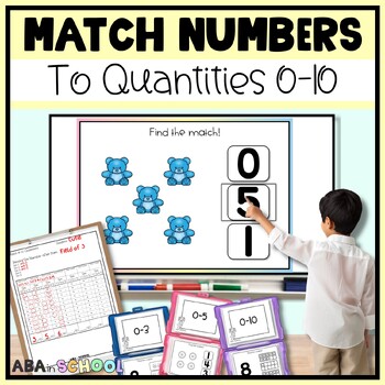 Preview of Matching numbers to quantities 1-10 plus 0 Counting objects activity