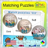 Matching puzzles US (41 distance learning cut and play games)