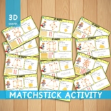 Matchstick Playdoh 3D Shapes Learning Cards Homeschool Lea