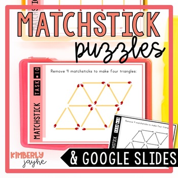 Preview of Matchstick Puzzles | Extension Activities for Gifted & Talented Students