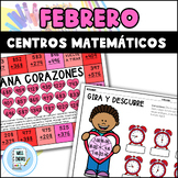 Matematica actividades Valentine, Febrero, 1st and 2nd Spanish