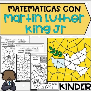Preview of Matemáticas con Martin Luther King Jr KINDER | Add, subtract, count and more MLK