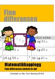 Matematikk: Finn differansen mellom to tall