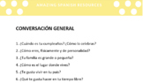 Material de conversacion 15 preguntas SPANISH CONVERSATION CLASS