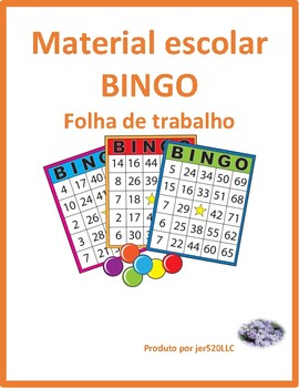 klep lavendel Flikkeren Material escolar (School Supplies in Portuguese) Bingo Worksheet by jer520  LLC