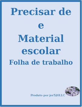 Preview of Material escolar (School Supplies in Portuguese) Worksheet