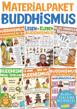 Preview of Materialpaket Deutsch Religion BUDDHISMUS (Buddhism German bundle)