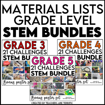 Preview of Materials Lists for Grade Level Bundles