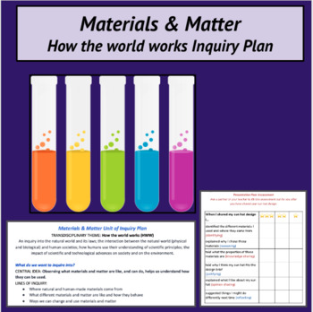 Preview of Materials & Matter Bundle - Inquiry Unit - Science - Engineering/Design - IB PYP