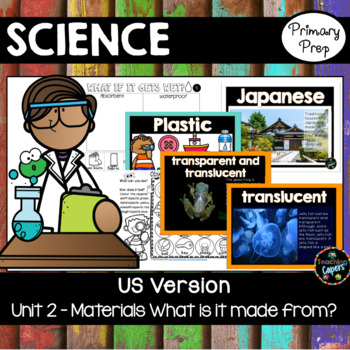 Preview of Science Materials Unit - US VERSION Kindergarten: Distance Learning