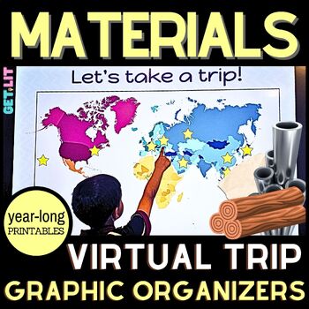 Preview of Materials Virtual trip: Digital trip with videos, worksheets & passport