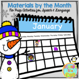 Materials by the Month: No Prep for Speech & Language Ther