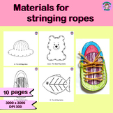 Materials for stringing ropes.