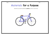 Materials - label a bicycle and roller-skate and complete 