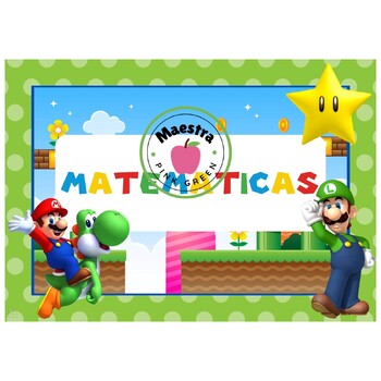 Colores y Figuras Mario Bros. by Maestra Pink Green