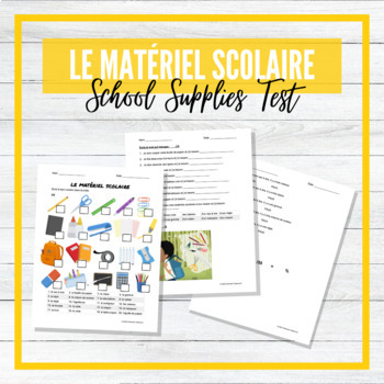 Preview of Le matériel scolaire - School Supplies - French Reading Comprehension Test