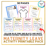 Maternity Leave Activity Printables Pack - Advice Book Gam