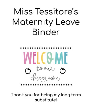 Preview of Maternity Leave Binder Outline