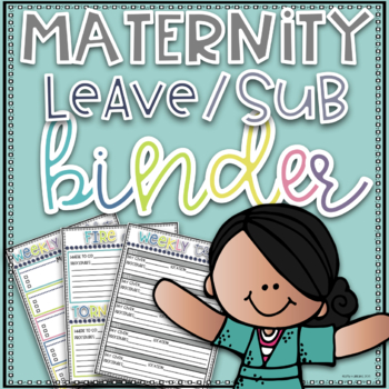 Preview of Maternity Leave Binder, Lesson Plan Template~EDITABLE