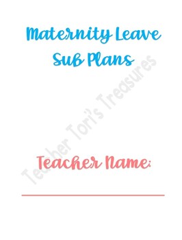 Preview of Maternity Leave Binder Template - EDITABLE Word Doc