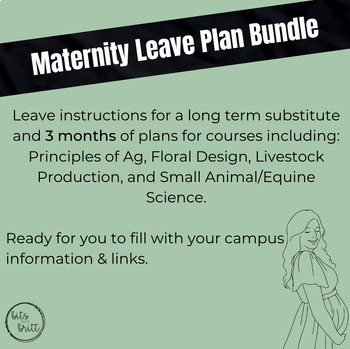 Preview of Maternity Leave Plan Bundle
