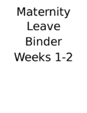 Maternity Leave or Long Term Substitute Plans