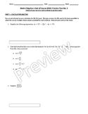Math 1 / Algebra 1 End of Course (EOC) Practice Test No. 2