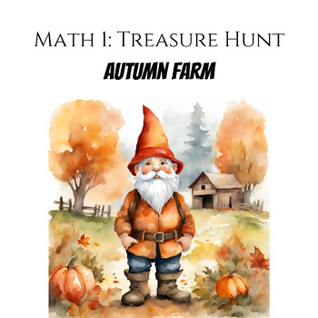 Preview of Math 1 Educational Treasure Hunt: Autumn Farm Tomte Quest