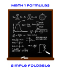 Math 1 Formulas Foldable