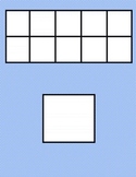 Math 10 Frame with Number Square for Writing the Number