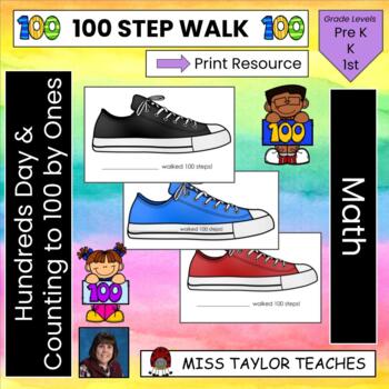 Preview of Math 100th Day of School Walk  Count to 100 by ones