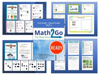 Preview of Math 1st - 2nd Measurement: Math2Go "Ready, Set, Go" Part A