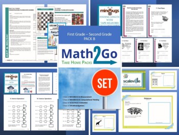 Preview of Math 1st - 2nd Measurement: Math2Go "Ready, Set, Go" Part B