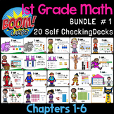 Math 1st | Chapters 1 - 6 | BOOM CARDS | Distance Learning Bundle