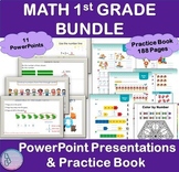Math 1st Grade Bundle | PowerPoint Lesson Slides and Print
