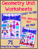 Math - 2-D and 3-D Geometry Worksheets for Grades 2 and 3