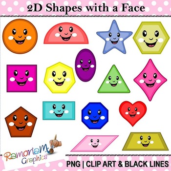 shapes clip art 2d by ramonam graphics teachers pay teachers