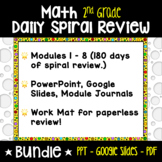 Math 2nd Grade Daily Spiral Review Bundle | Engage NY | Mo