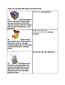 Math-2Nd Grade-Month 3: Challenge Problem Solving (Questions 41-60)