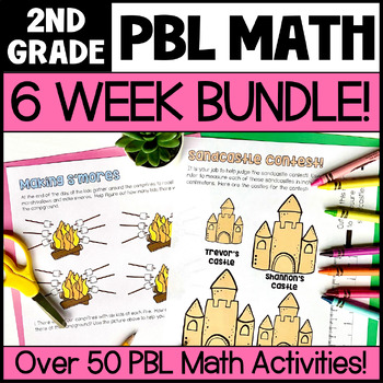 Preview of 2nd Grade Project-Based Learning - Spiral Math Review - PBL Activities