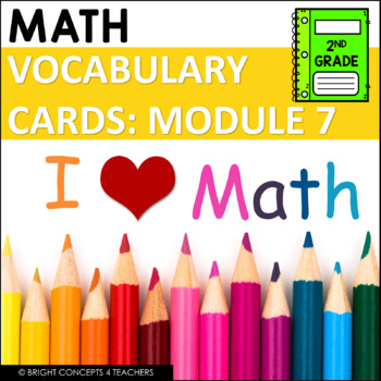 Preview of Math Vocabulary Cards 2nd Grade - MODULE 7