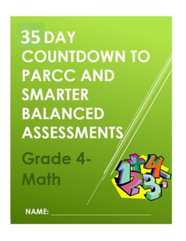 Preview of Math- 35 Day Countdown to PARCC and Smarter Balance- Grade 4